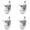 Service Caster 5 Inch Nylon Swivel 10mm Threaded Stem Caster Set with Total Lock Brake SCC SCC-TSTTL20S514-NYS-M1015-4 - alternate 1